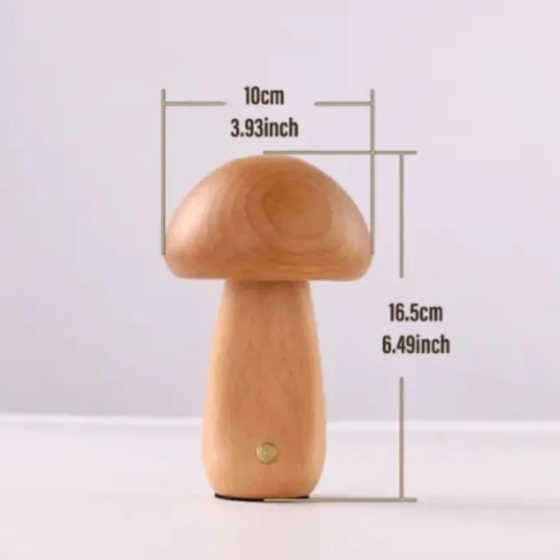 Mushroom Night Light - Touch Control LED Bedside Lamp for Kids, Nursery & Adults, Soft Warm Glow Nightlight for Bedroom