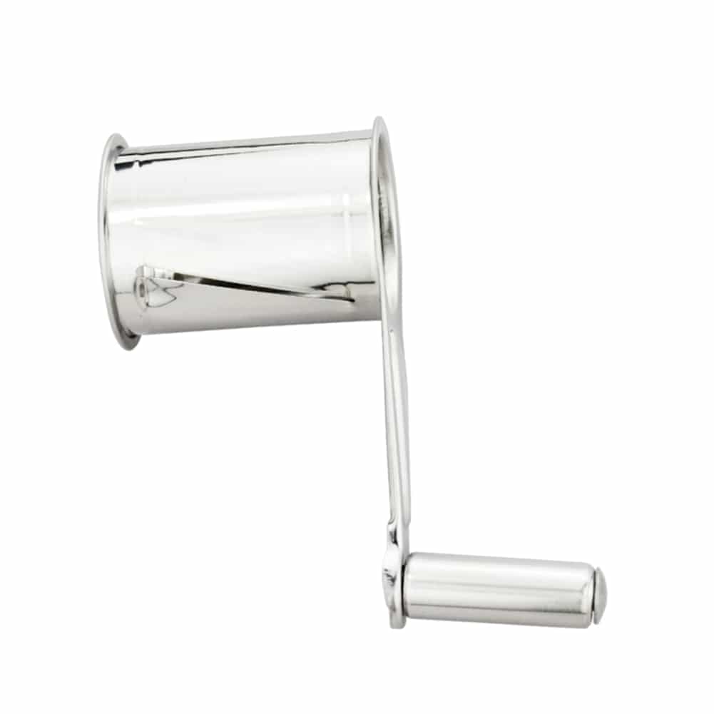 4-Piece Stainless Steel Rotary Cheese Grater Set - Hand-Crank Grater with Interchangeable Drums for Cheese, Chocolate & Nuts