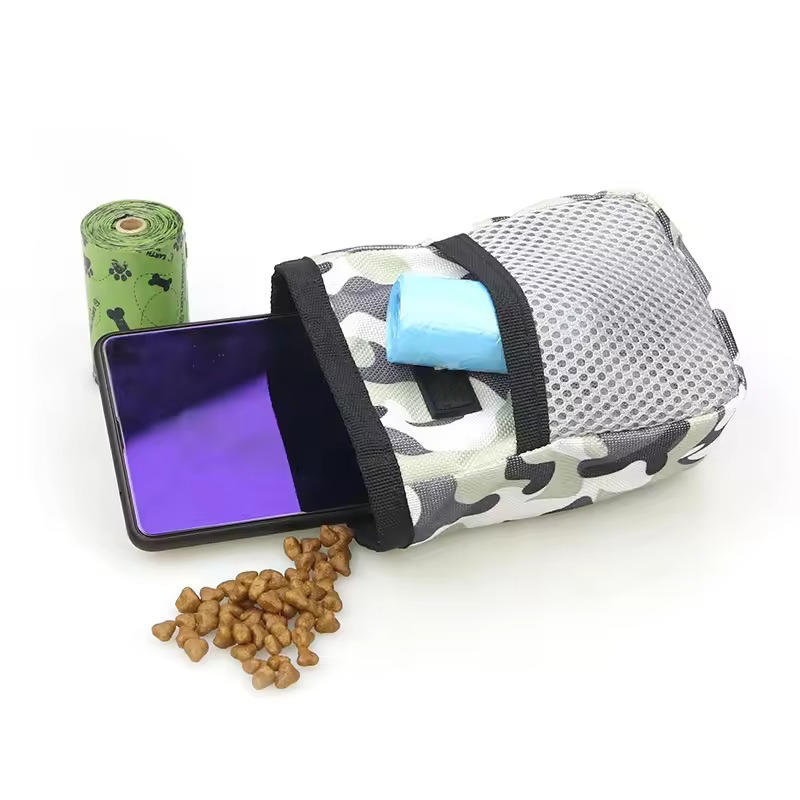 Dog Treat Pouch with Belt Clip - Training Bag with Mesh Pockets for Treats, Poop Bags & Keys