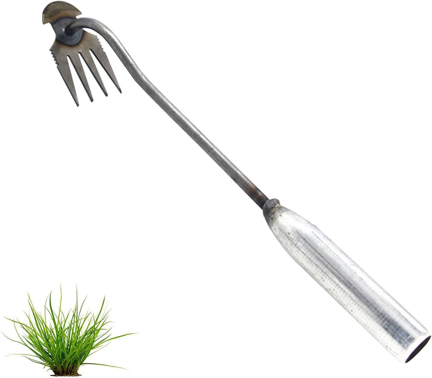 Weed Puller Tool with Steel Claw - Manual Root Removal Garden Weeder, Long Handle Stand-Up Weed Remover for Lawn & Garden Beds