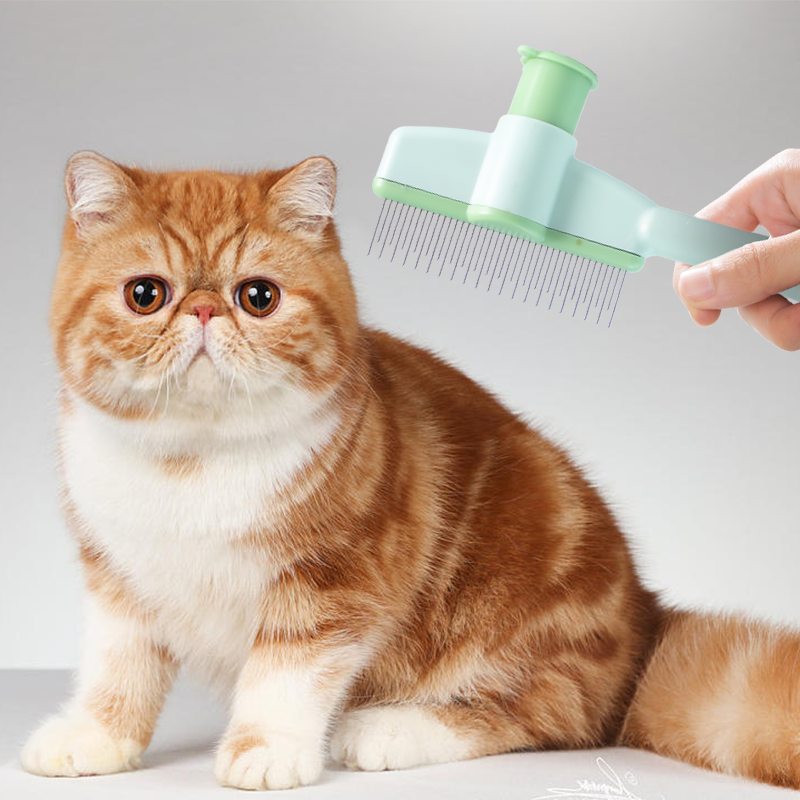 Flea Comb for Dogs and Cats - Self-Cleaning Stainless Steel Flea & Tick Comb with Fine Teeth