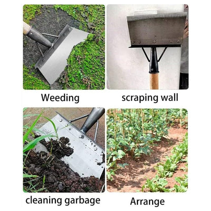 Long-Handle Garden Weeder Tool (Weed Removal Shovel) - Stand-Up Weeding for Patio Cracks, Gravel Paths & Garden Borders, No Bending or Kneeling