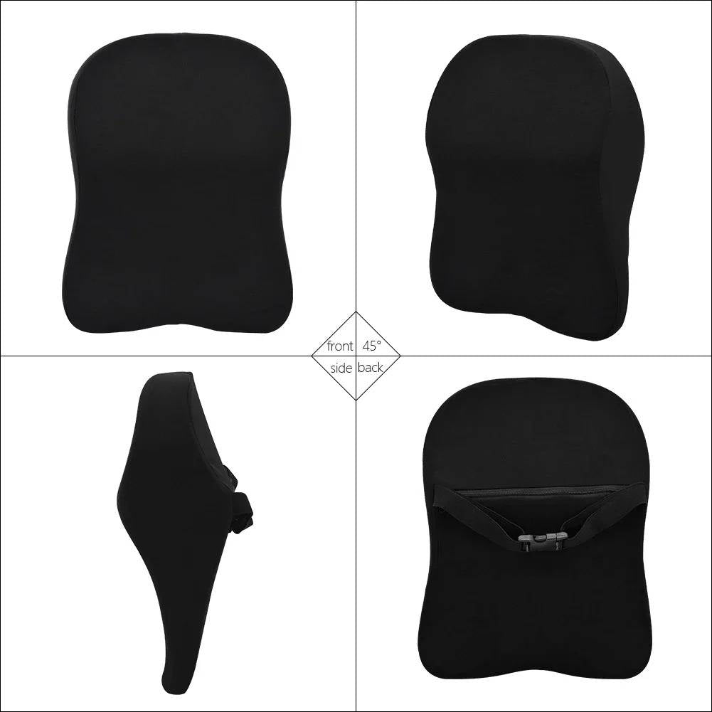 Car Lumbar Back Support Pillow - Memory Foam Lower Back Cushion with Adjustable Straps for Car Seat & Office Chair