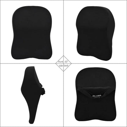 Car Lumbar Back Support Pillow - Memory Foam Lower Back Cushion with Adjustable Straps for Car Seat & Office Chair