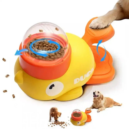 Duck-Shaped Interactive Dog Puzzle Feeder - Slow Feeder Treat Dispenser Toy for Fast Eaters