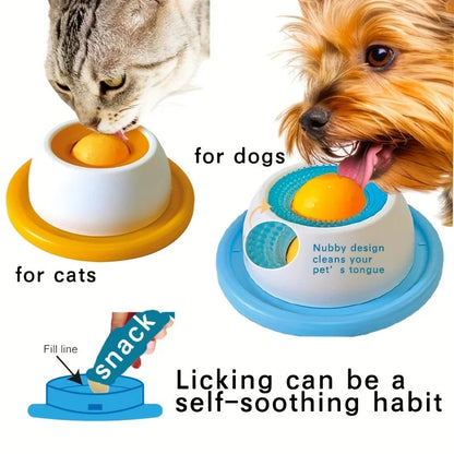 Silicone Slow Feeder Lick Mat for Cats and Dogs - Anxiety Relief Bowl Mat