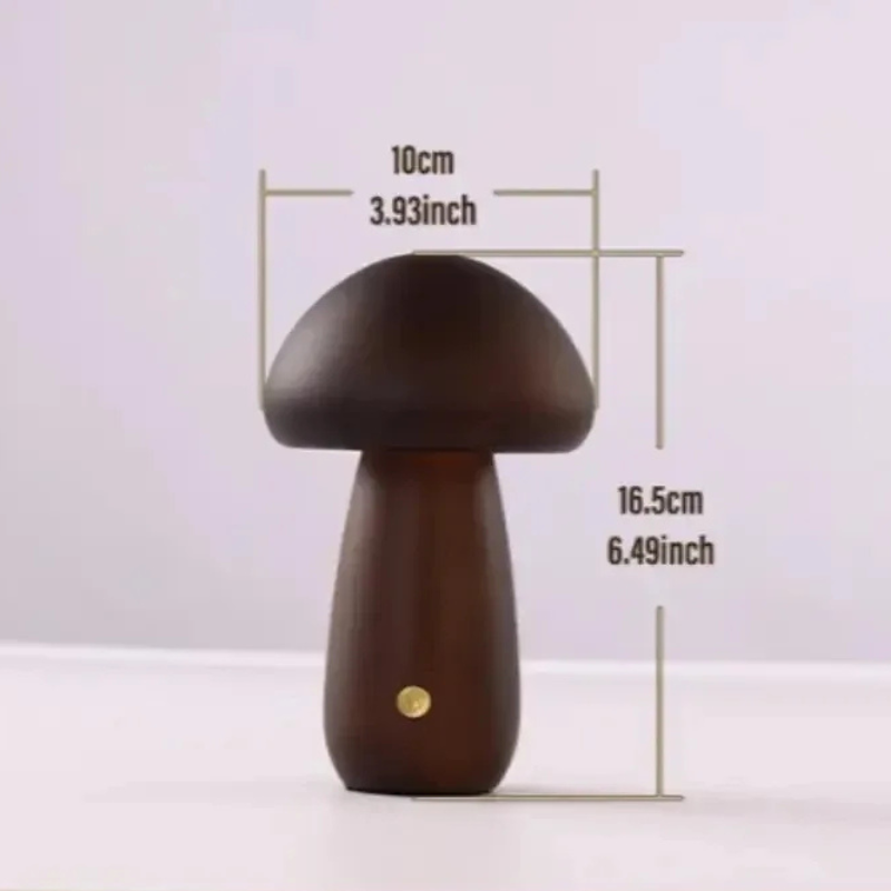 Mushroom Night Light - Touch Control LED Bedside Lamp for Kids, Nursery & Adults, Soft Warm Glow Nightlight for Bedroom