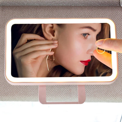 LED Car Vanity Mirror Clip - Sun Visor Lighted Makeup Mirror