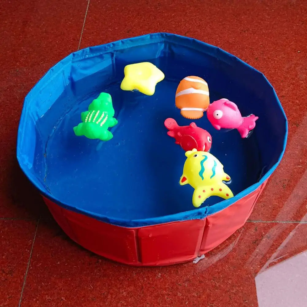 Foldable Dog Pool for Summer Play - Portable No-Pump Splash Pool & Pet Bath Tub, Durable Fabric Kiddie Pool for Dogs, Multiple Sizes