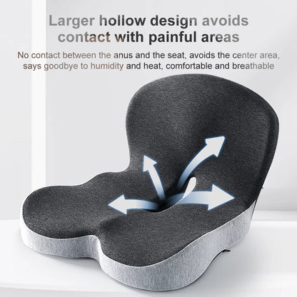 Memory Foam Lumbar Support Pillow - Back Support Seat Cushion for Office Chair, Car Seat & Desk