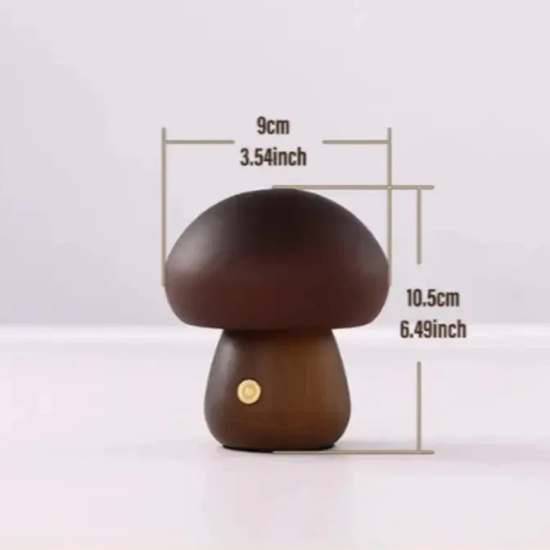 Mushroom Night Light - Touch Control LED Bedside Lamp for Kids, Nursery & Adults, Soft Warm Glow Nightlight for Bedroom