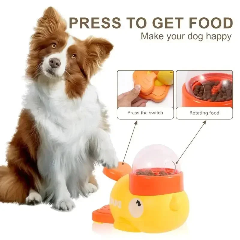 Duck-Shaped Interactive Dog Puzzle Feeder - Slow Feeder Treat Dispenser Toy for Fast Eaters