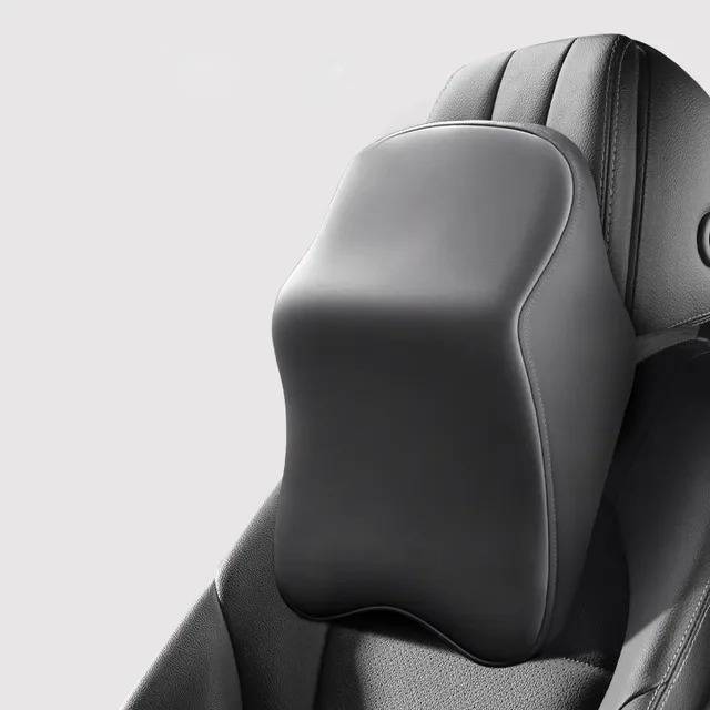 Car Lumbar Back Support Pillow - Memory Foam Lower Back Cushion with Adjustable Straps for Car Seat & Office Chair