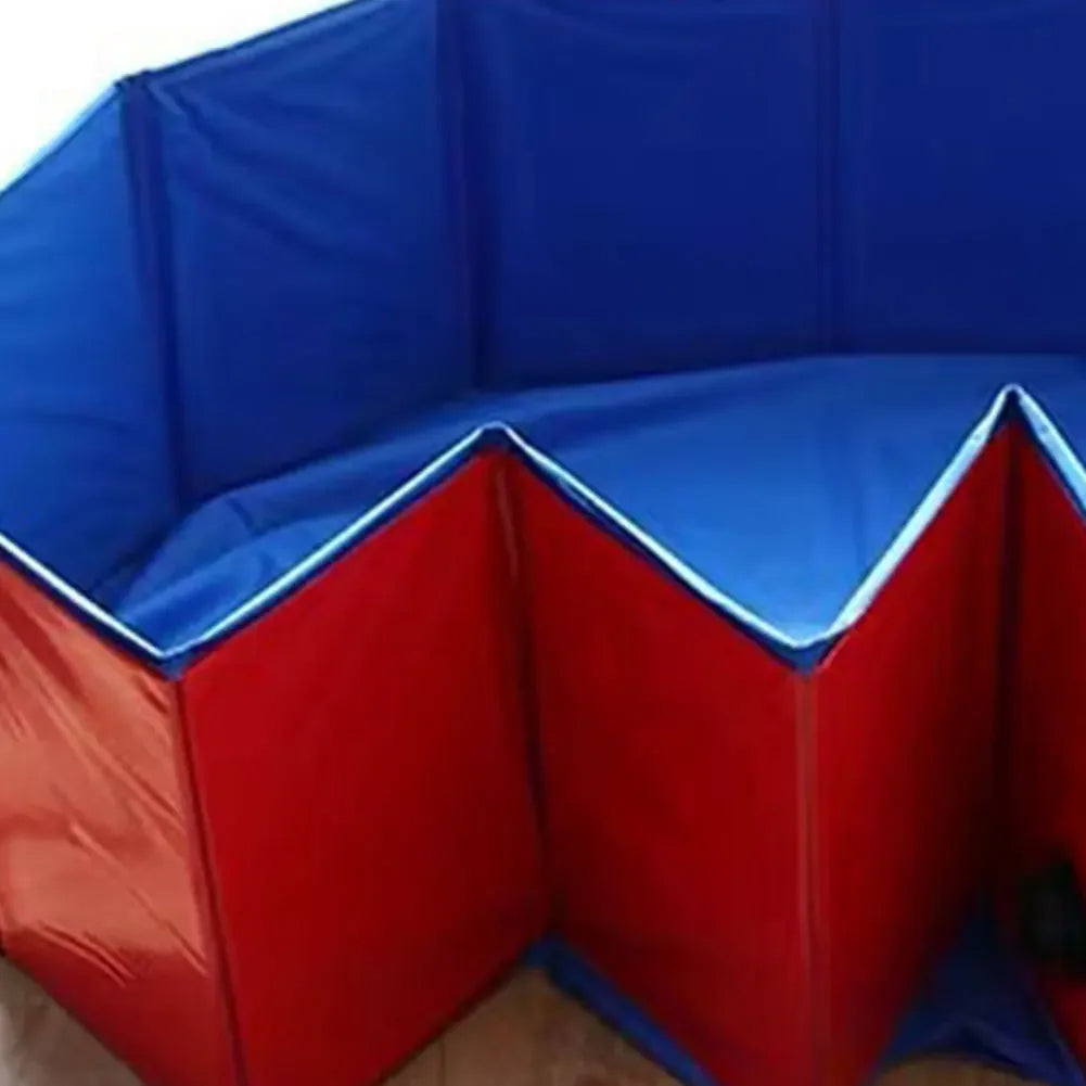 Foldable Dog Pool for Summer Play - Portable No-Pump Splash Pool & Pet Bath Tub, Durable Fabric Kiddie Pool for Dogs, Multiple Sizes