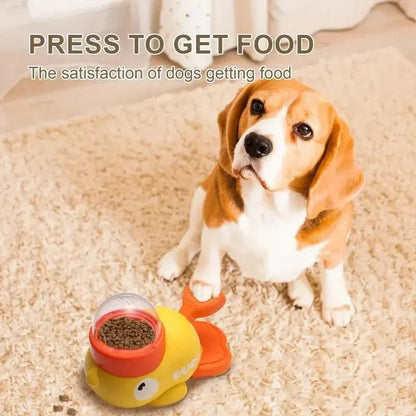 Duck-Shaped Interactive Dog Puzzle Feeder - Slow Feeder Treat Dispenser Toy for Fast Eaters