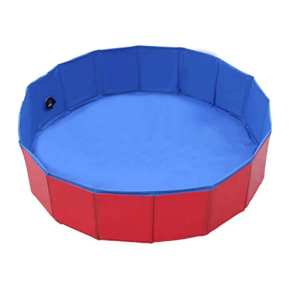 Foldable Dog Pool for Summer Play - Portable No-Pump Splash Pool & Pet Bath Tub, Durable Fabric Kiddie Pool for Dogs, Multiple Sizes