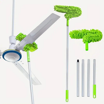 Microfiber Extendable Ceiling Fan Duster - Bendable Long Reach Cleaning Tool