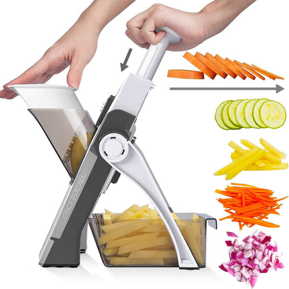 Mandoline Slicer - Adjustable Blade Vegetable Slicer with Hand Guard for Chips, Salads & Meal Prep