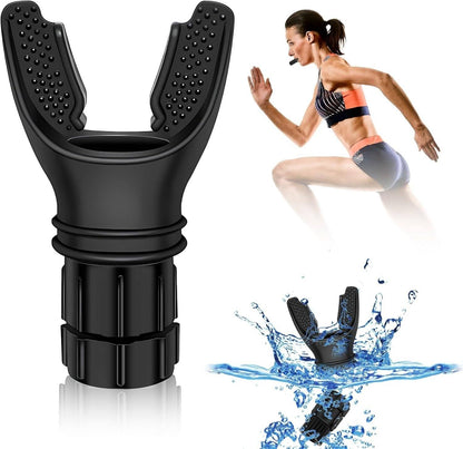 Lung Fitness Breathing Trainer - Adjustable Resistance Respiratory Muscle Exerciser, Diaphragm Breathing Device for Runners, Swimmers & Singers