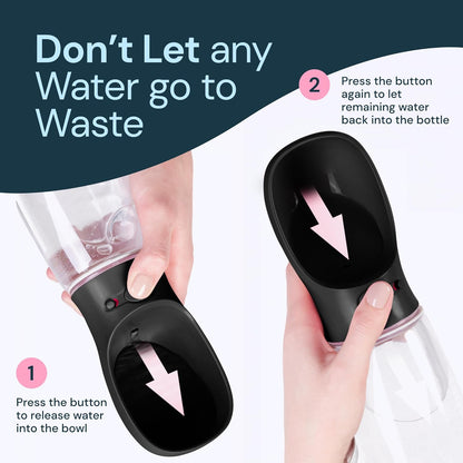 19oz Portable Water Bottle for Dogs - Leak-Proof Travel Bowl Dispenser