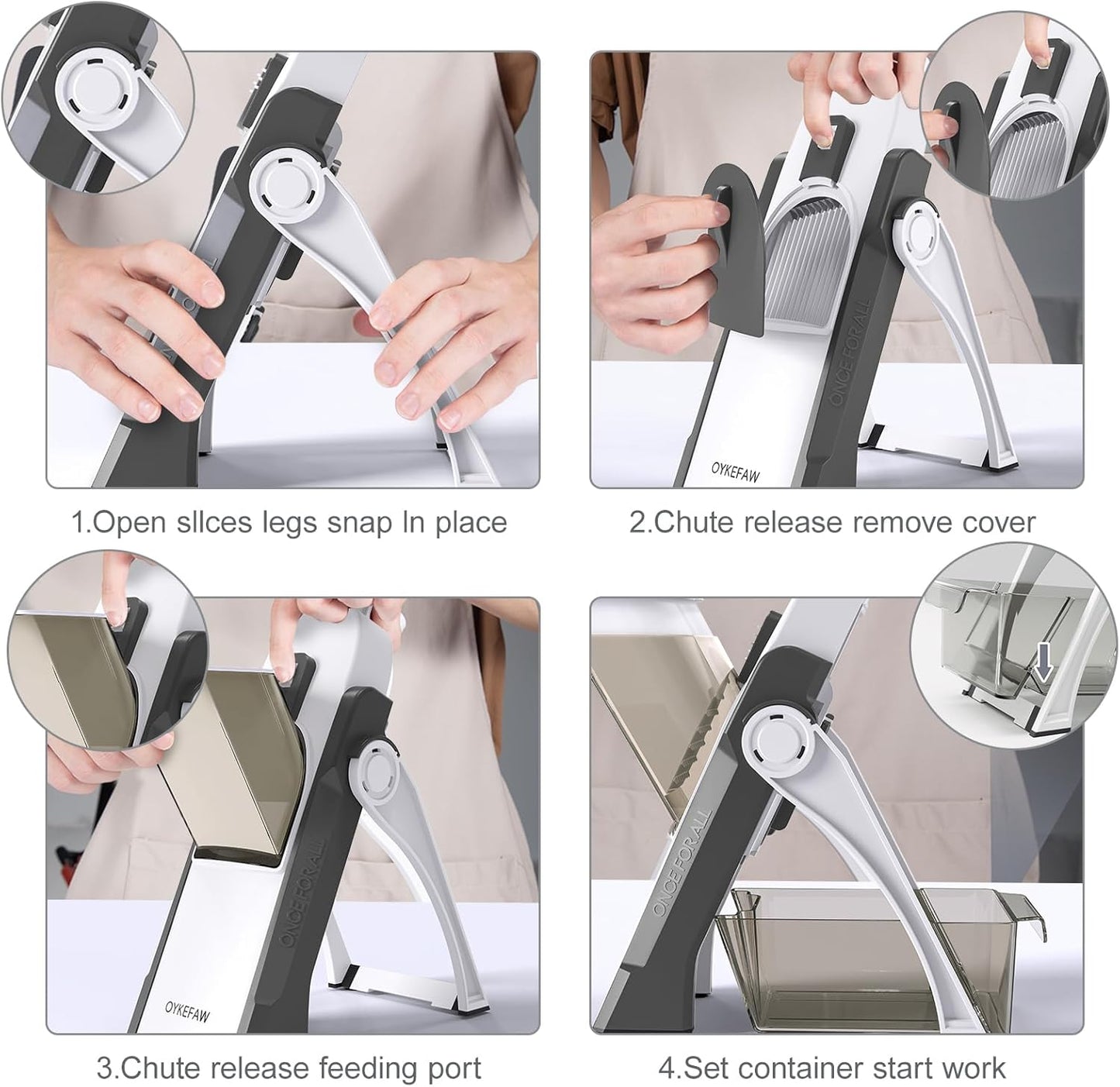 Mandoline Slicer - Adjustable Blade Vegetable Slicer with Hand Guard for Chips, Salads & Meal Prep
