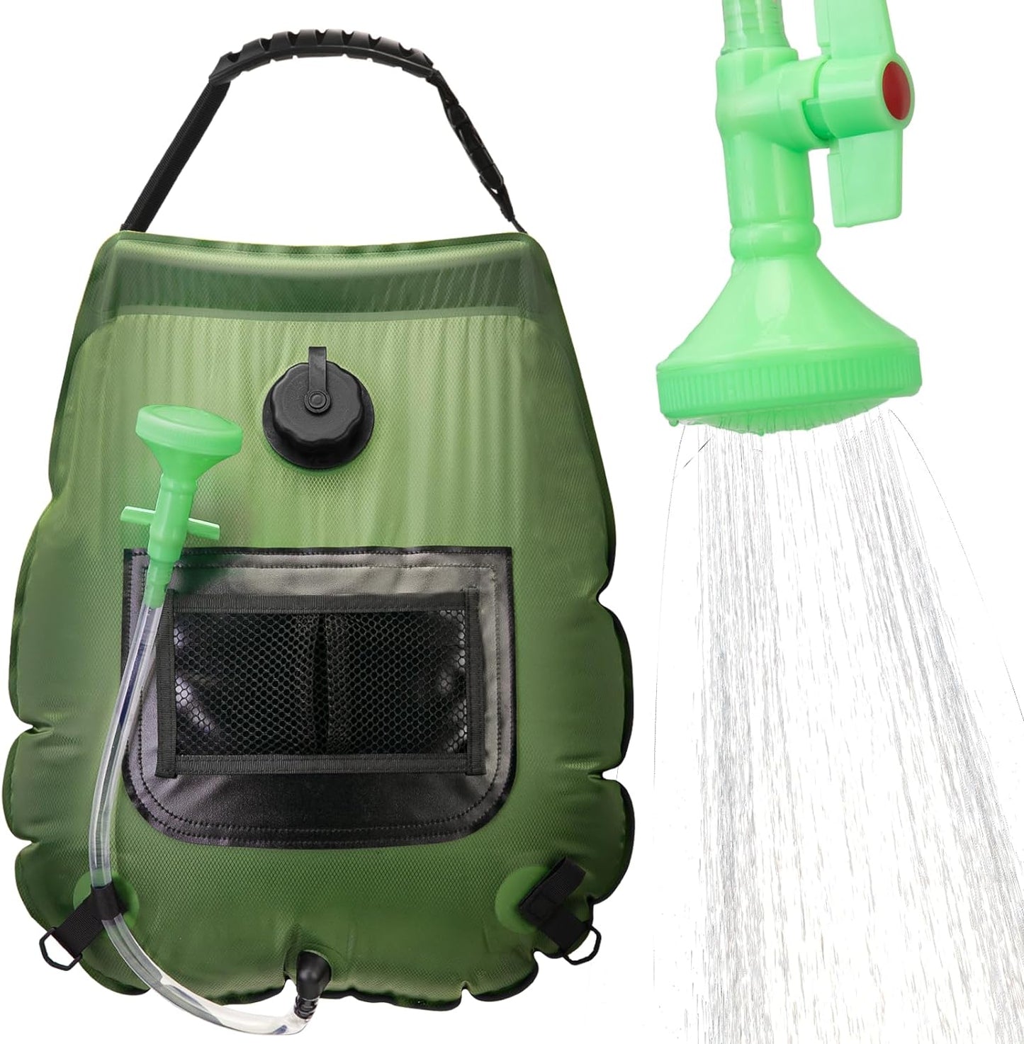 Portable Solar Camping Shower Bag - Outdoor Heated Water Bag for Hiking