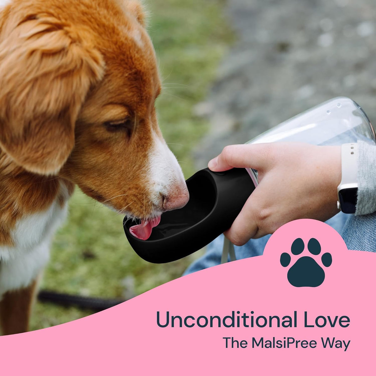 19oz Portable Water Bottle for Dogs - Leak-Proof Travel Bowl Dispenser