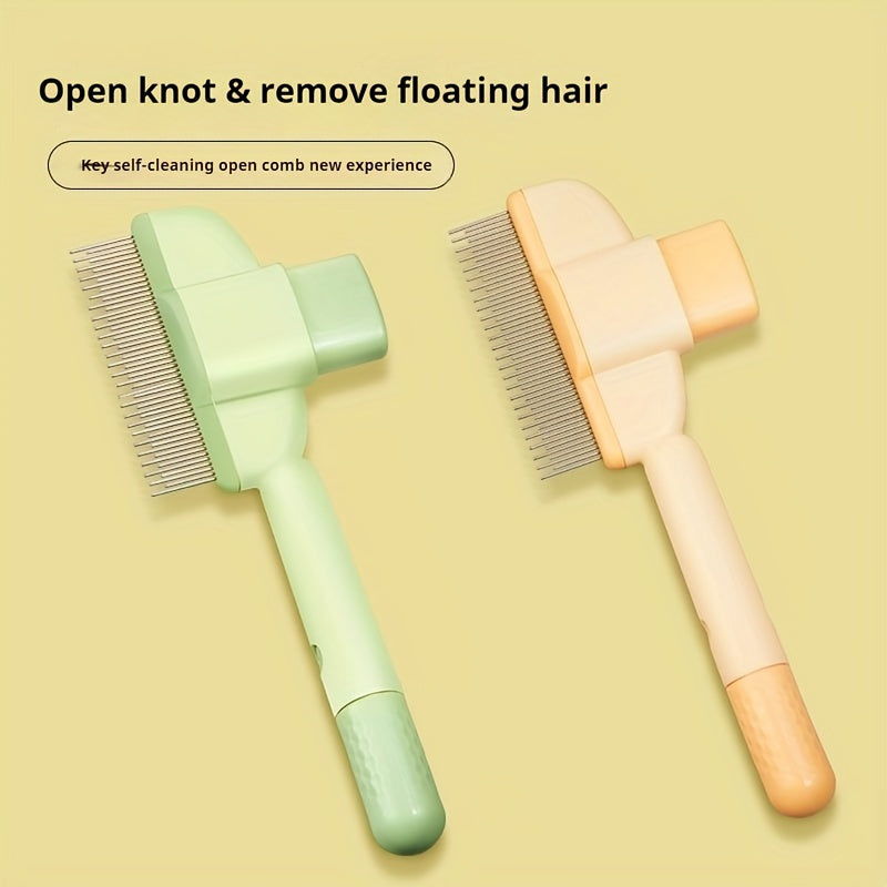 Flea Comb for Dogs and Cats - Self-Cleaning Stainless Steel Flea & Tick Comb with Fine Teeth