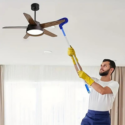 Microfiber Extendable Ceiling Fan Duster - Bendable Long Reach Cleaning Tool