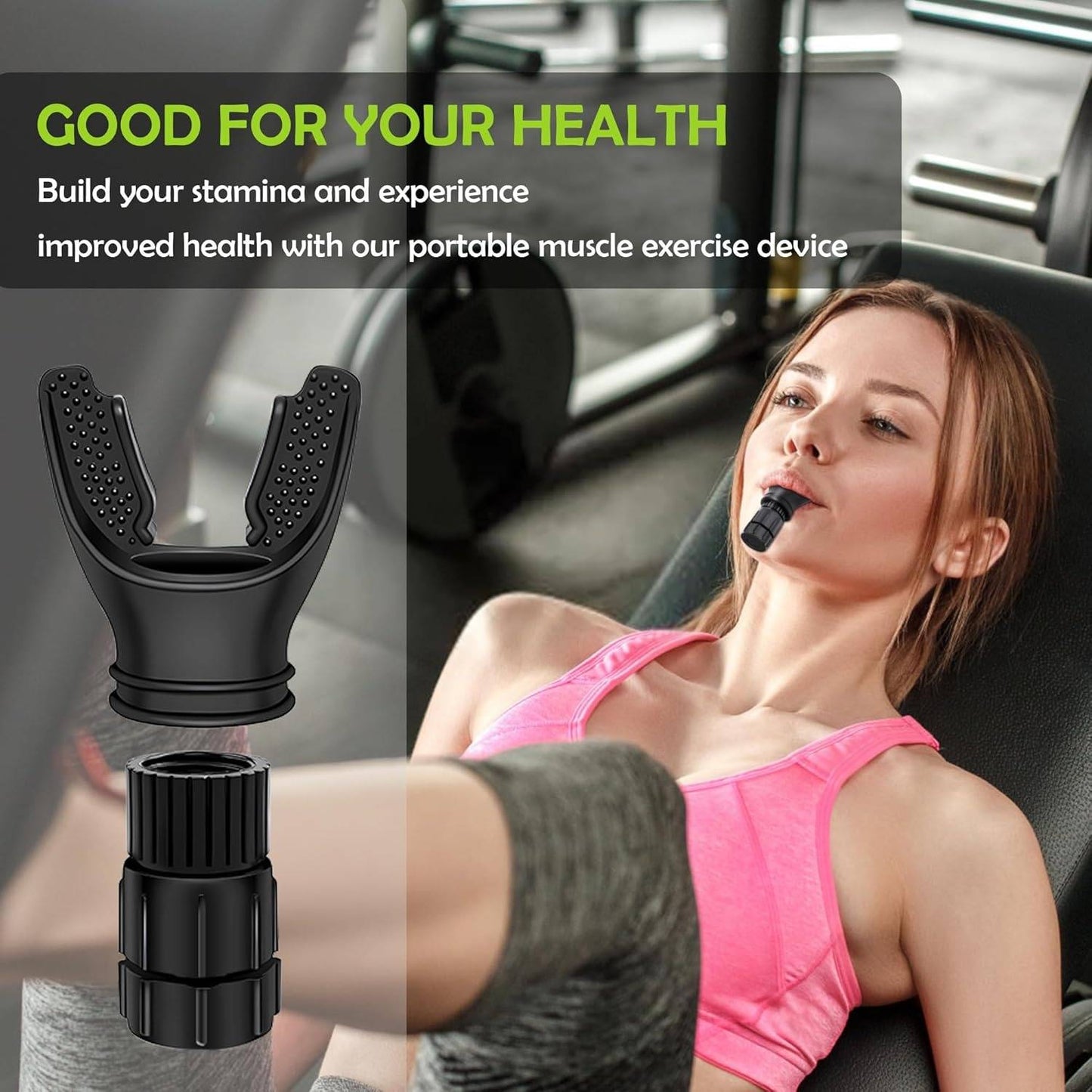 Lung Fitness Breathing Trainer - Adjustable Resistance Respiratory Muscle Exerciser, Diaphragm Breathing Device for Runners, Swimmers & Singers