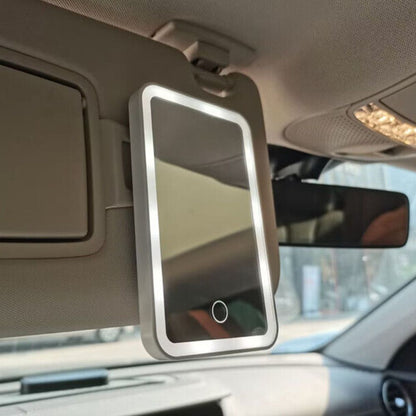 LED Car Vanity Mirror Clip - Sun Visor Lighted Makeup Mirror