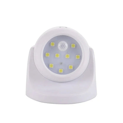 Wireless Motion Sensor LED Spotlight – 360° Rotatable, Battery Powered Outdoor Security Light, No Wiring