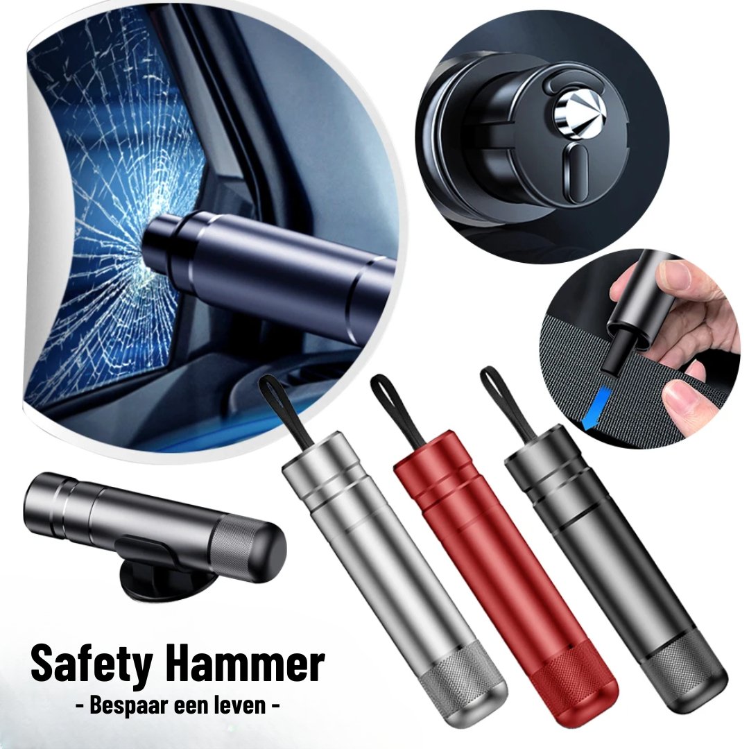 Car Window Breaker & Seatbelt Cutter - Emergency Safety Hammer Escape Tool for Vehicle Glass & Seatbelts