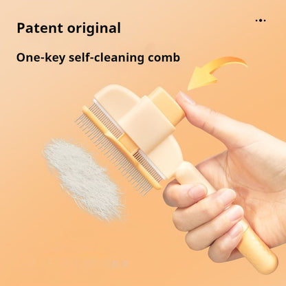 Flea Comb for Dogs and Cats - Self-Cleaning Stainless Steel Flea & Tick Comb with Fine Teeth