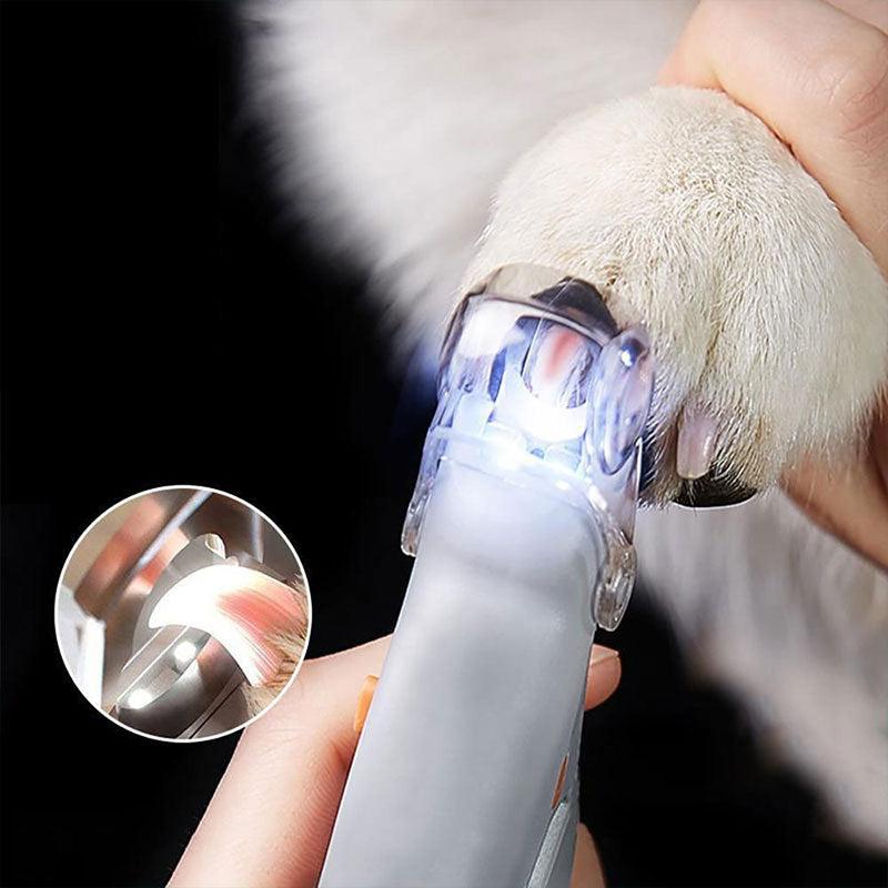 Dog Nail Clipper with Quick Sensor - LED Light, Stainless Steel Blades, Safe Trim for Dark Nails