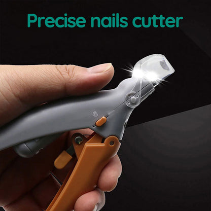 Dog Nail Clipper with Quick Sensor - LED Light, Stainless Steel Blades, Safe Trim for Dark Nails
