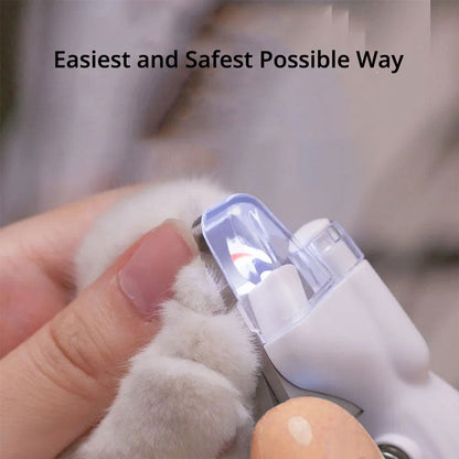 Dog Nail Clipper with Quick Sensor - LED Light, Stainless Steel Blades, Safe Trim for Dark Nails