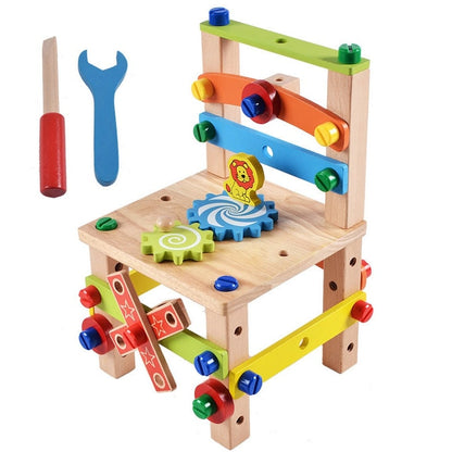 Montessori Wooden Learning Toy for Toddlers & Preschoolers - Educational Stacking & Sorting Toy for Fine Motor Skills, Ages 3+