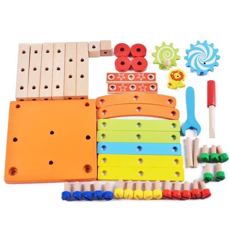 Montessori Wooden Learning Toy for Toddlers & Preschoolers - Educational Stacking & Sorting Toy for Fine Motor Skills, Ages 3+