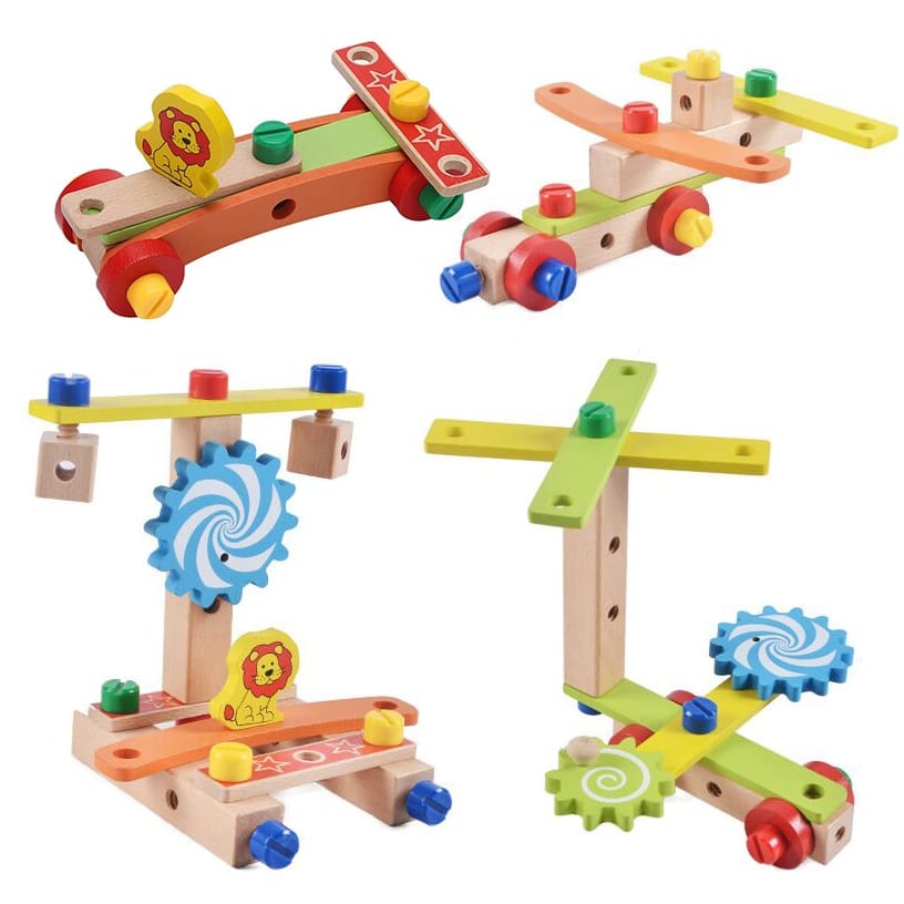Montessori Wooden Learning Toy for Toddlers & Preschoolers - Educational Stacking & Sorting Toy for Fine Motor Skills, Ages 3+