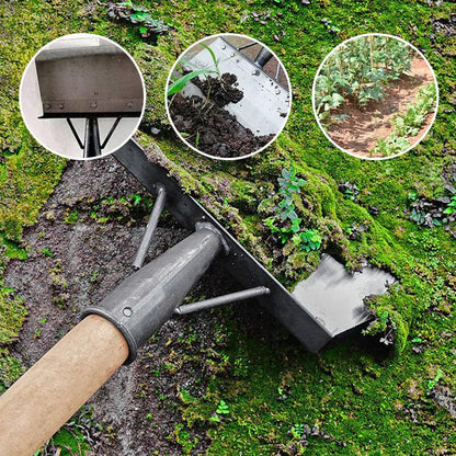 Long-Handle Garden Weeder Tool (Weed Removal Shovel) - Stand-Up Weeding for Patio Cracks, Gravel Paths & Garden Borders, No Bending or Kneeling