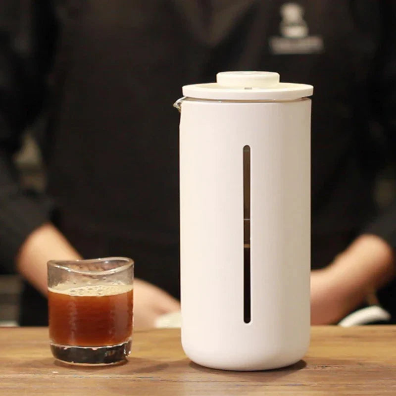 Heat Resistant French Press Coffee Maker - 450ml Glass Carafe for Coffee & Loose-Leaf Tea