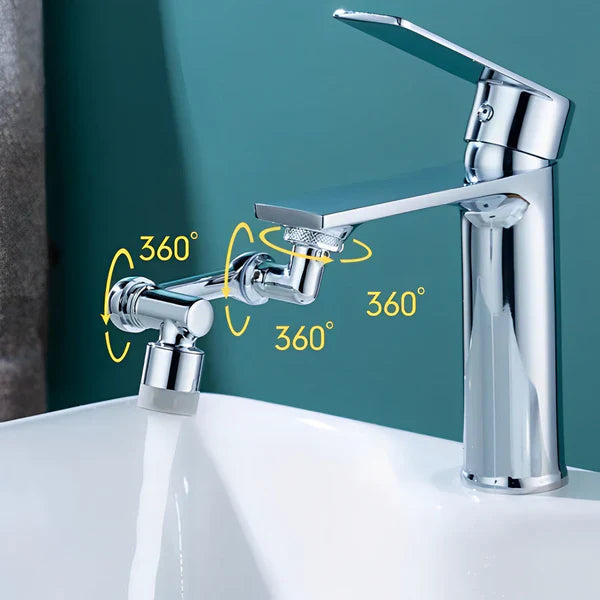 180° Rotating Faucet Aerator - Sink Sprayer Attachment with Dual Spray Mode, Anti-Rust Copper Body & 4-Layer Filter for Kitchen & Bathroom Faucets