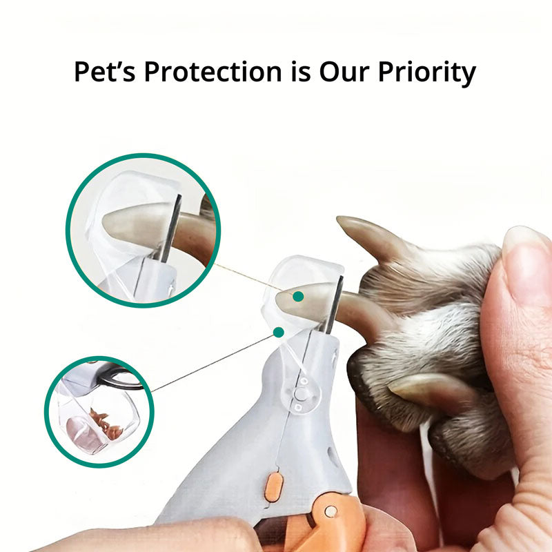 Dog Nail Clipper with Quick Sensor - LED Light, Stainless Steel Blades, Safe Trim for Dark Nails