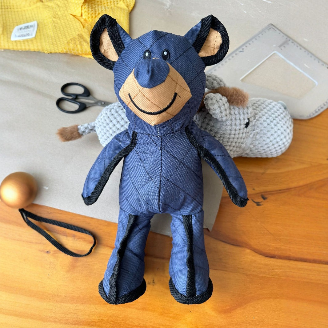 Squeaky Plush Dog Bear Toy with Reinforced Seams - Soft Stuffed Chew Toy for Puppies, Seniors & Light Chewers