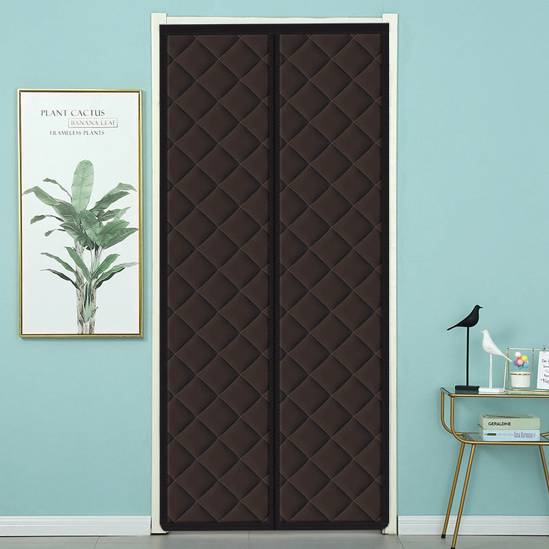 Magnetic Thermal Door Draft Blocker Curtain - Energy Saving Winter Insulation