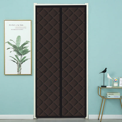 Magnetic Thermal Door Draft Blocker Curtain - Energy Saving Winter Insulation
