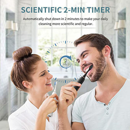 Rechargeable Ultrasonic Electric Toothbrush - Sonic Whitening Brush for Adults