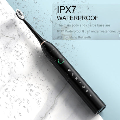 Rechargeable Ultrasonic Electric Toothbrush - Sonic Whitening Brush for Adults