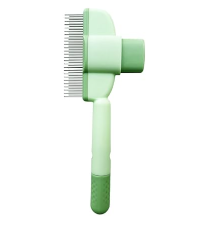 Flea Comb for Dogs and Cats - Self-Cleaning Stainless Steel Flea & Tick Comb with Fine Teeth